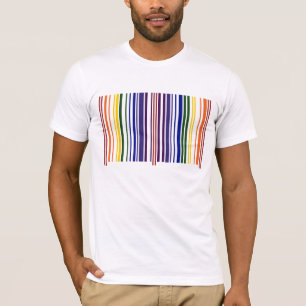 T-shirt Code barre double arc-en-ciel