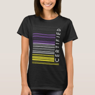 T-shirt Code barre Genderqueer certifié non binaire Enby