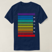 T-shirt Code barre LGBT Pride Rétro 1 (Design devant)