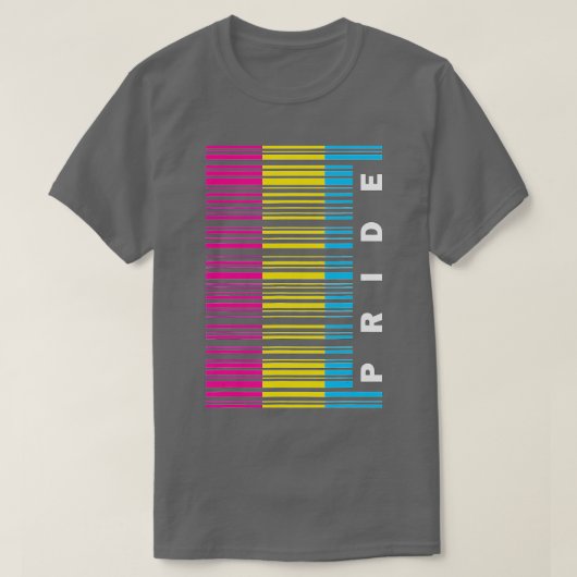 T-shirt Code barre Pansexual Flag Pride LGB (Design devant)
