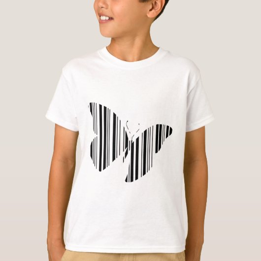 T-shirt CODE BARRE PAPILLON Motif Papillons Design (Devant)