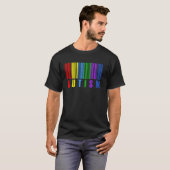 T-shirt Code-barres autisme Mois de la sensibilisation à l (Devant entier)