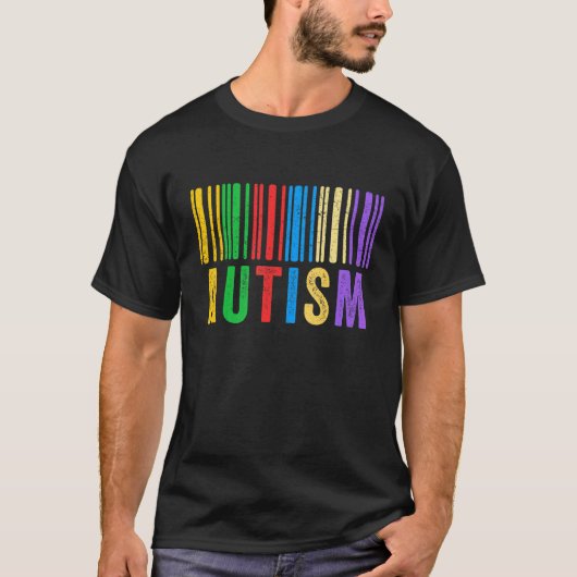 T-shirt Code-barres Autisme Sensibilisation à l'autisme Pa (Devant)