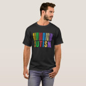 T-shirt Code-barres Autisme Sensibilisation à l'autisme Pa (Devant entier)
