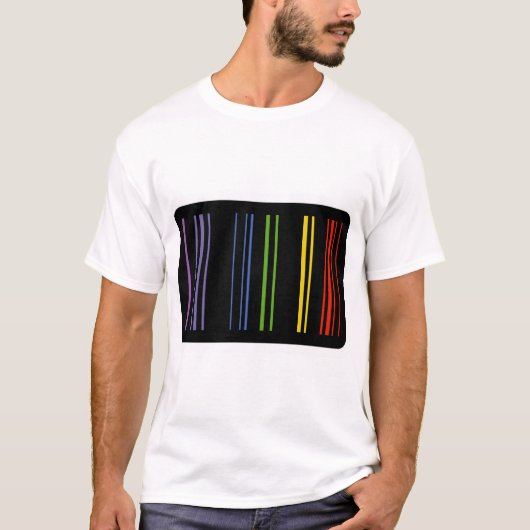 T-shirt Code-barres couleur – Esthétique numérique (Devant)