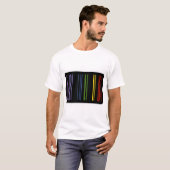 T-shirt Code-barres couleur – Esthétique numérique (Devant entier)