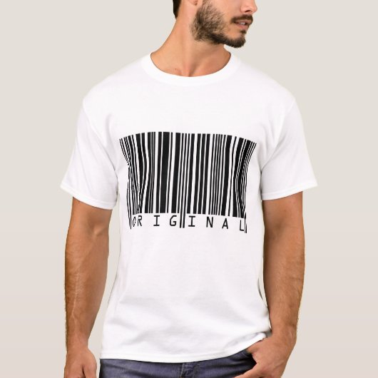 T-shirt Code-barres de conception de texte ORIGINAL (Devant)