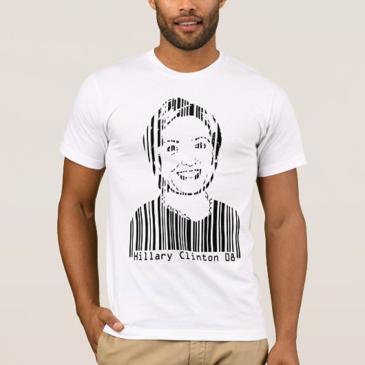 T-shirt Code barres de Hillary Clinton (Devant)