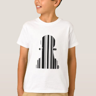 T-shirt Code-barres de pion Motif de pièce d'échecs Design
