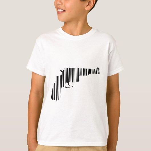 T-shirt Code-barres de pistolet Conception de modèle de co (Devant)