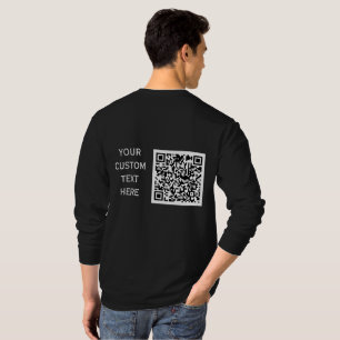 T-shirt Code-barres de texte personnalisé pour les entrepr