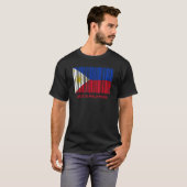 T-shirt Code-barres drapeau Philippines Fabriqué aux Phili (Devant entier)