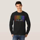 T-shirt Code-barres Gay Bear Mignon et Grassouillet Drapea (Devant entier)