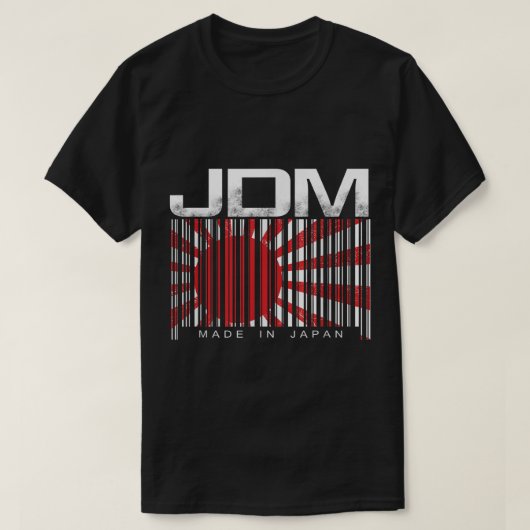 T-shirt Code-barres JDM made in Japan Motorsport Mens (Design devant)