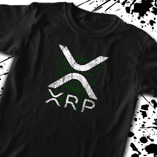 T-shirt Code binaire crypto-monnaie cache XRP Hodlers Cryp