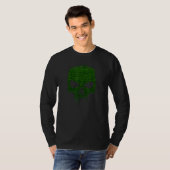 T-shirt Code binaire Programmeur d'ordinateur de crâne Dév (Devant entier)