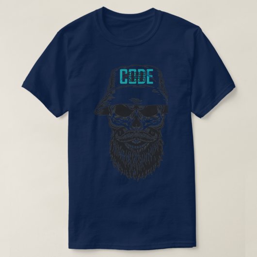 T-shirt Code Bl4q Skull (Design devant)