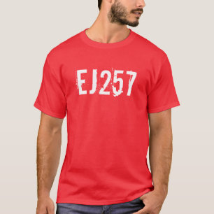 T-shirt Code blanc léger de moteur de STI EJ257