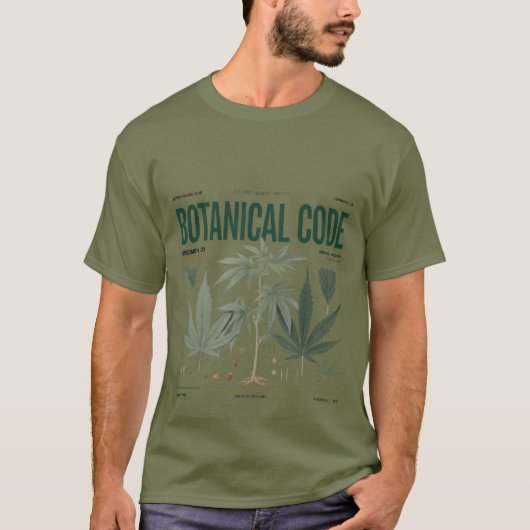 T-shirt Code Botanique Étude des Plantes (Devant)