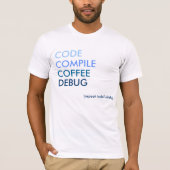 T-shirt Code Compile Coffee Debug (Devant)