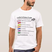 T-shirt Code couleurs - gaz lacrymogène (plaisanterie) (Devant)