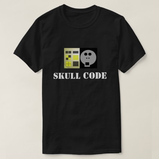 T-shirt Code Crâne V2 : Tee-shirt Skullnskin Graphics par (Design devant)