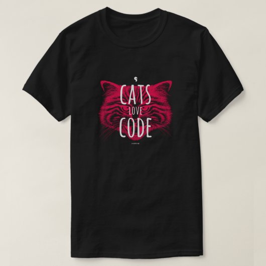 T-shirt code d'amour de chats (Design devant)