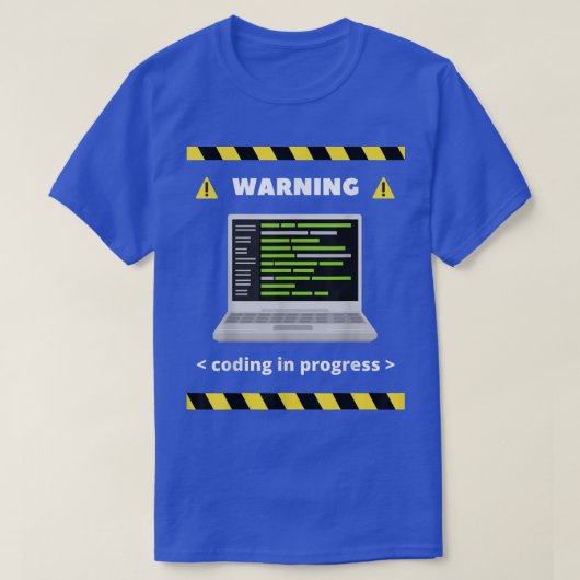T-shirt Code d'avertissement en cours Développement du pro (Design devant)
