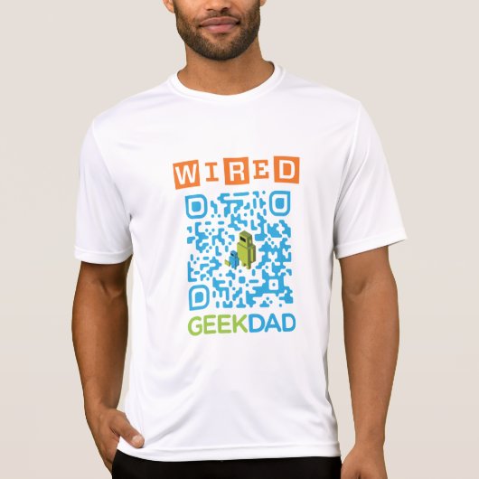 T-shirt Code de câble du papa QR de geek (Devant)