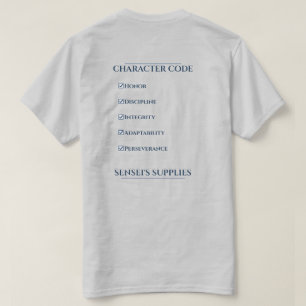 T-shirt Code de caractère