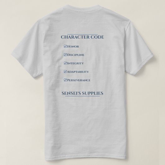 T-shirt Code de caractère (Design dos)