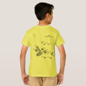 T-shirt Code de carte et d'aéroport d'îles de Galapagos (Dos entier)