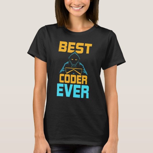 T-shirt Code de codage de programmation de meilleur codeur (Devant)