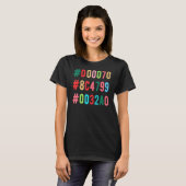 T-shirt Code de couleur hexadécimal de l'indicateur de fie (Devant entier)