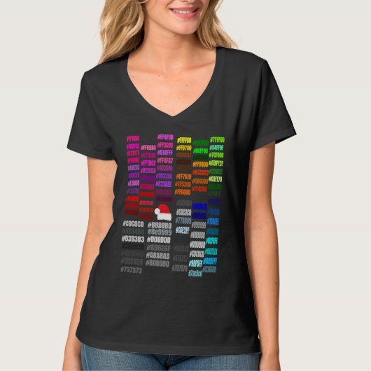 T-shirt Code de couleur hexadécimal pour les concepteurs d (Devant)