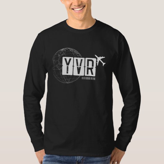 T-shirt Code de l'aéroport de Vancouver YVR Voyage (Devant)