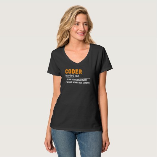T-shirt Code de l'application Coder Definition Developer C (Devant entier)