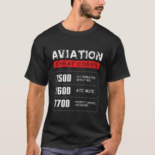 T-shirt Code de l'aviation Cheat Cadeau Aviation Cadeau Pi