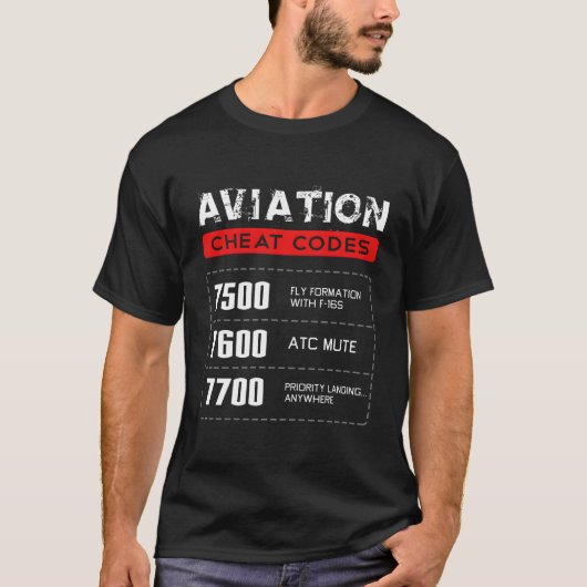 T-shirt Code de l'aviation Cheat Cadeau Aviation Cadeau Pi (Devant)