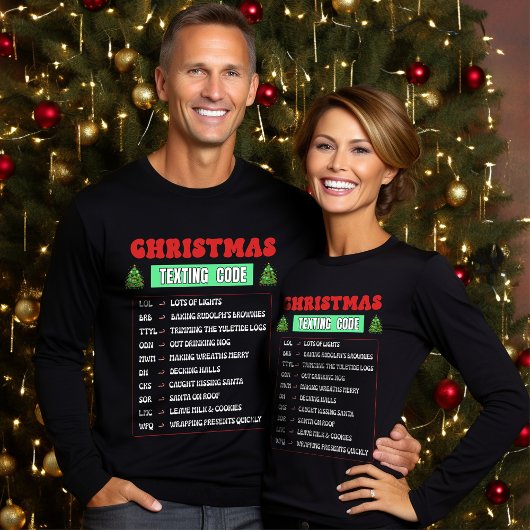 T-shirt Code de SMS de Noël
