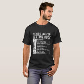 T-shirt Code de SMS pour les seniors (Devant entier)
