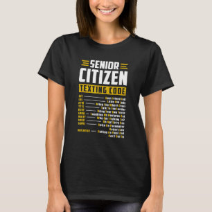 T-shirt Code de SMS pour Personnes Âgées Super Papy Mamie
