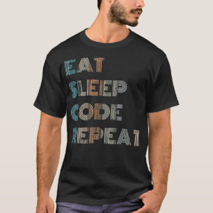 T-shirt Code de sommeil vintage Répéter T Shirt Computer P