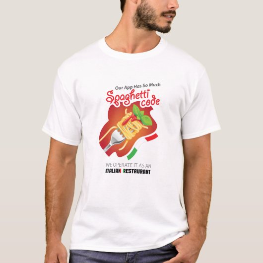 T-shirt Code de spaghetti (Devant)