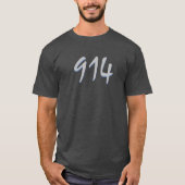 T-shirt Code de zone 914 (Devant)