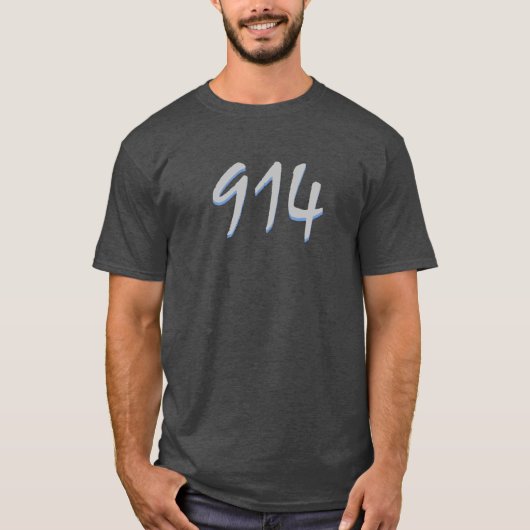 T-shirt Code de zone 914 (Devant)