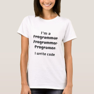 T-shirt Code d'écriture