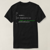 T-shirt Code d'exception de programmeur (Design devant)