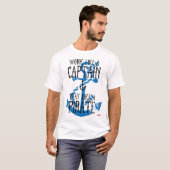 T-shirt Code du capitaine - Travaille dur, Joue à l’enfer (Devant entier)
