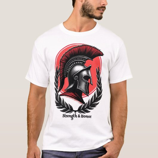 T-shirt Code du guerrier : La force et l'honneur (Devant)